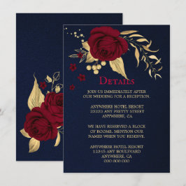 Blåblå detaljer för burgundsfartyg i blommigten gu tilläggskort