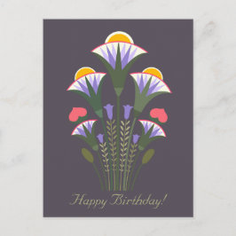 Blåblå egyptisk lotus-ornament CC1020 Vykort