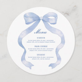 Blåblå elegant runda meny