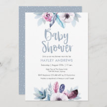 Blåblå fjädrar för blommigt av lila i babyer