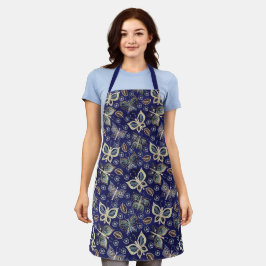 Blåblå fjärilshögeflundra Mönster Apron