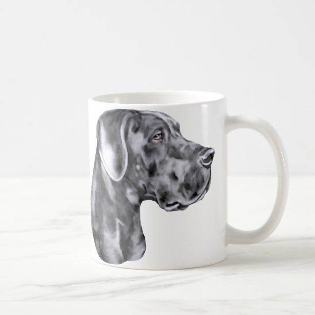 Blåblå great dane obeskurna kaffemugg (Höger)