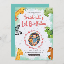 Blåblå grönt blå vatten färg inbjudningar