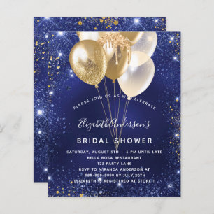 Blåblå guld-ballonger för Möhippan