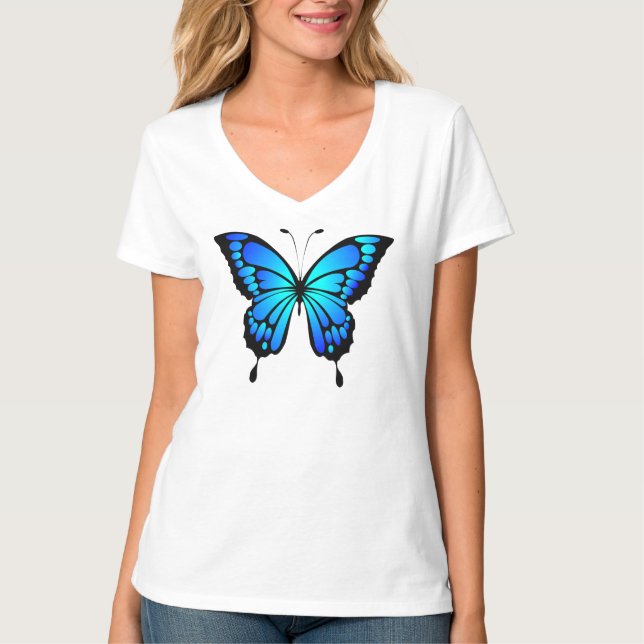 Blåblå Insekt-Illustration-20284 T Shirt (Framsida)