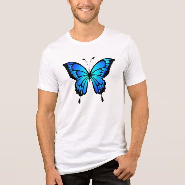 Blåblå Insekt-Illustration-20284 T Shirt (Framsida)