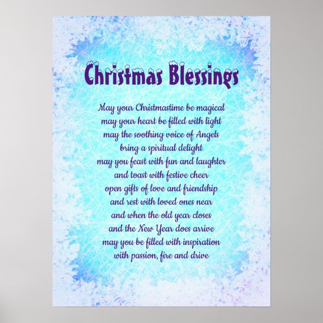 Blåblå julbalar - frostdesign poster (Framsidan)