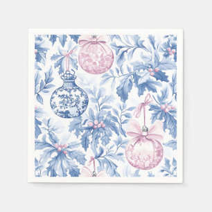 Blåblå julklapp av rosa pappersservett