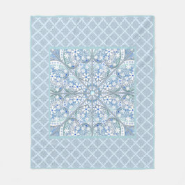 Blåblå keramisk Snöre Fleecefilt