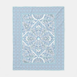 Blåblå keramisk Snöre Fleecefilt