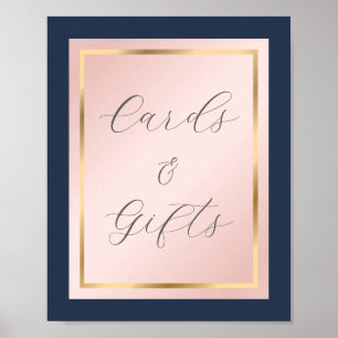 Blåblå  kort och Guld-kort och presentkort Poster