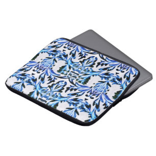 Blåblå Löv Laptop Fodral
