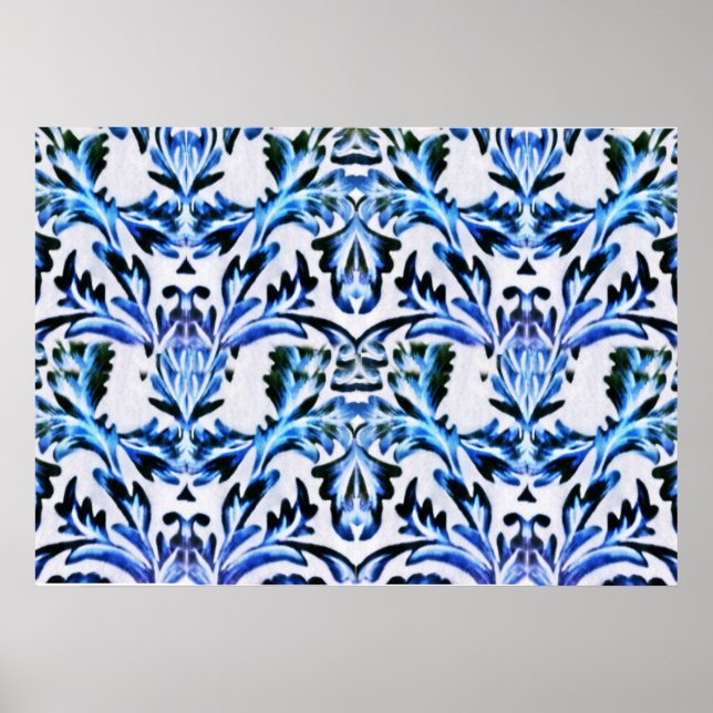 Blåblå Löv Poster (Framsidan)