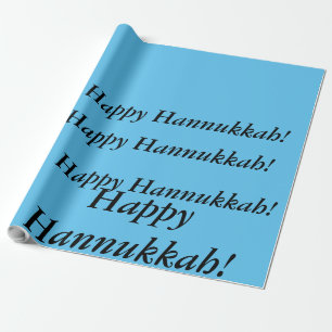 Blåblå Lycklig Hannukkah-presentfigursättning bara Presentpapper