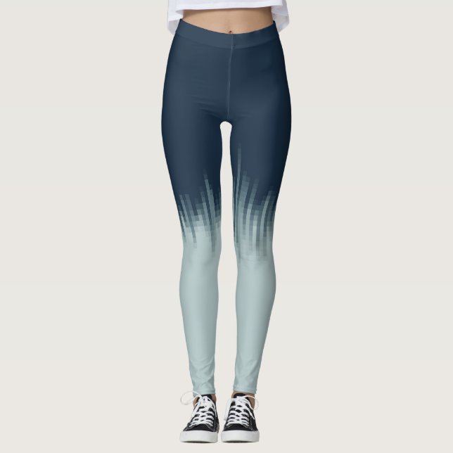 Blåblå marin leggings (Framsida)