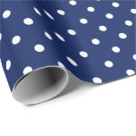 Blåblå marin | Vita Polka-rotationsvarv Papper Presentpapper<br><div class="desc">Den här klassiska pricken från polka som omsluter papper är perfekt för dina behov av gåvor! Lägg en födelsedagspresent, babyduschgåva, möhippa, bröllop-gåva eller gåva till något annat särskilt tillfälle. Det är också ett underbart val för att slå in pappra hantverksprodukter: att slå in pappra kuvert, slå in papper buntning, slå...</div>