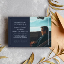 Blåblå minimal firande av livet | Anpassningsbar P