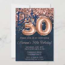 Blåblå mörkt ro 30 30 Födelsedagsfester