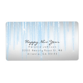 Blåblå mousserande ljus i silver fraktsedel