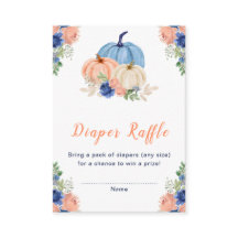 Blåblå och  Blommigt Pumpkins Baby Shower