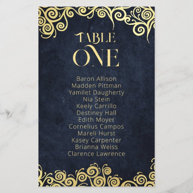 Blåblå och Guld-blommiga vinterbröllop (Framsida)