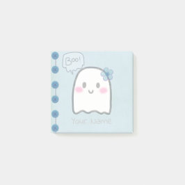 Blåblå post-it-anteckningar för Cute Ghost Namn Wa Post-it Block