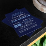 Blåblå Pub Mitzvah-inbjudan med Namn Logotyp Inbjudningar<br><div class="desc">Dessa inbjudningar till chicen av avslappnader är perfekt för alla Pub Mitzvah firande. Varje textrad är fullt anpassade att säga precis vad ni vill!</div>