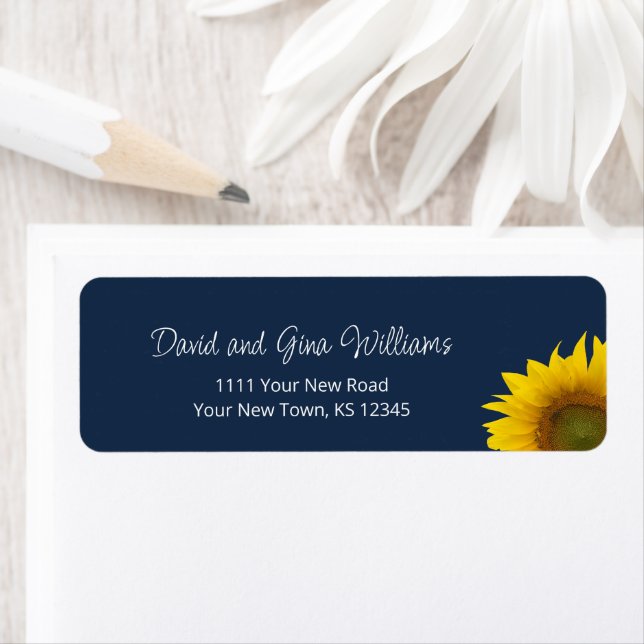 Blåblå Returadress för botaniska solrossar Returadress Etikett (Insitu)