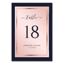 Blåblå Ro Guld Bröllop Bordsnummer