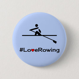 Blåblå roddbildtext för kärlek knapp