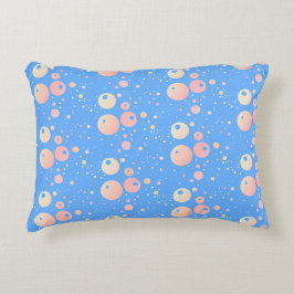 Blåblå rosor mönster prydnadskudde