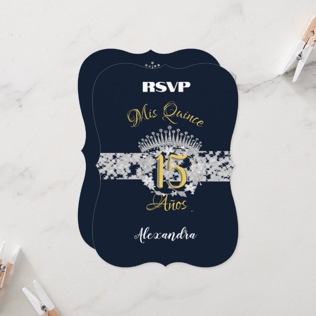 Blåblå Silver Ro Butterflies Quinceanera (Fram/Back In Situ)