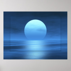 Blåblå sol poster