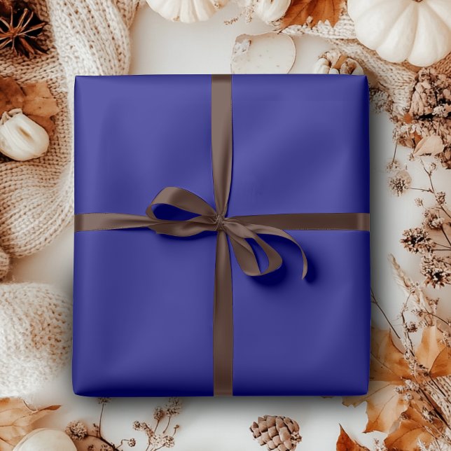 Blåblå Solid Färg | Klassisk | ELEGANT Presentpapper (Skapare uppladdad)