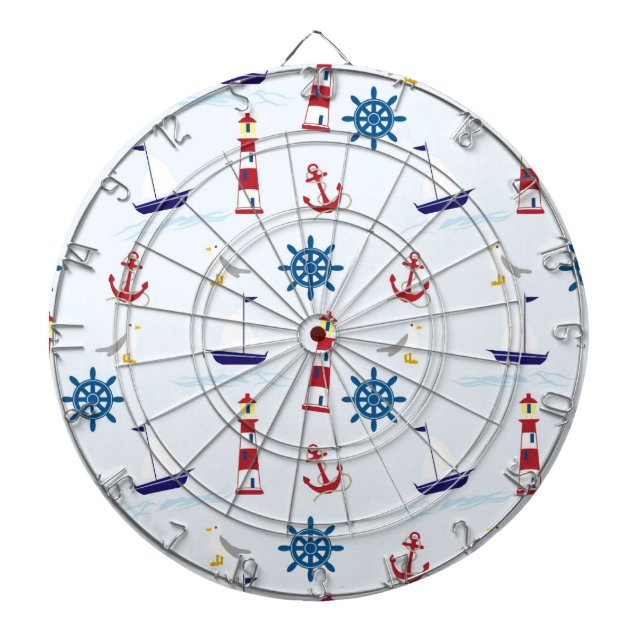 Blåblå sommardesign darttavla (Framsidan)