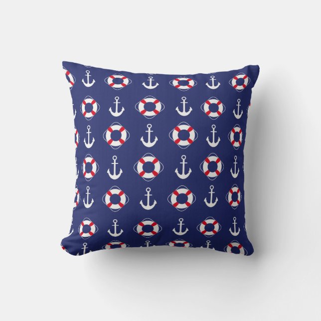 Blåblå sommardesign kudde (Framsida)