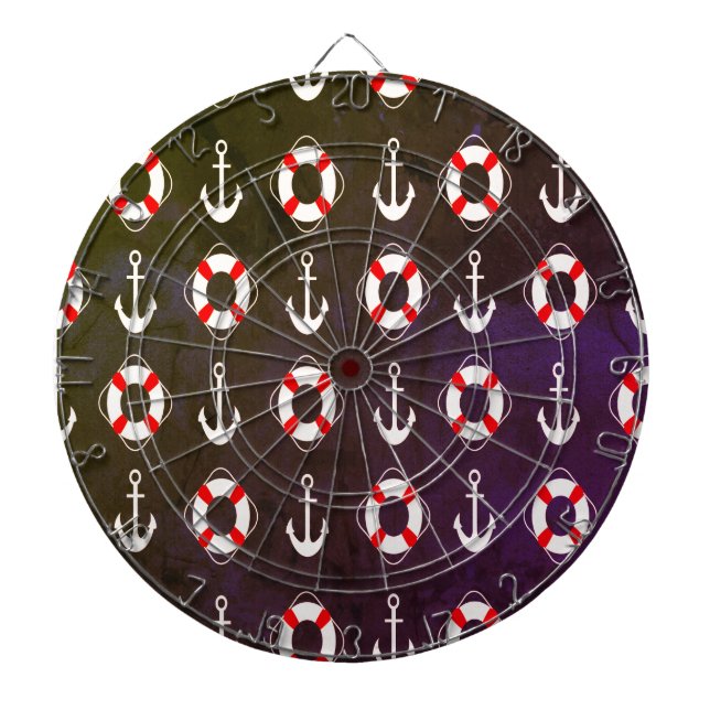 Blåblå sommardesigntavla darttavla (Framsidan)