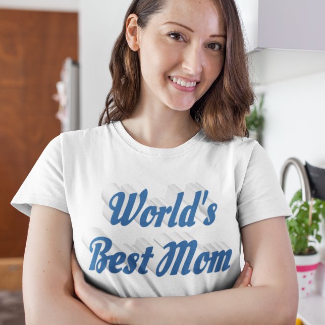 Blåblå text i Mamma T Shirt (Skapare uppladdad)