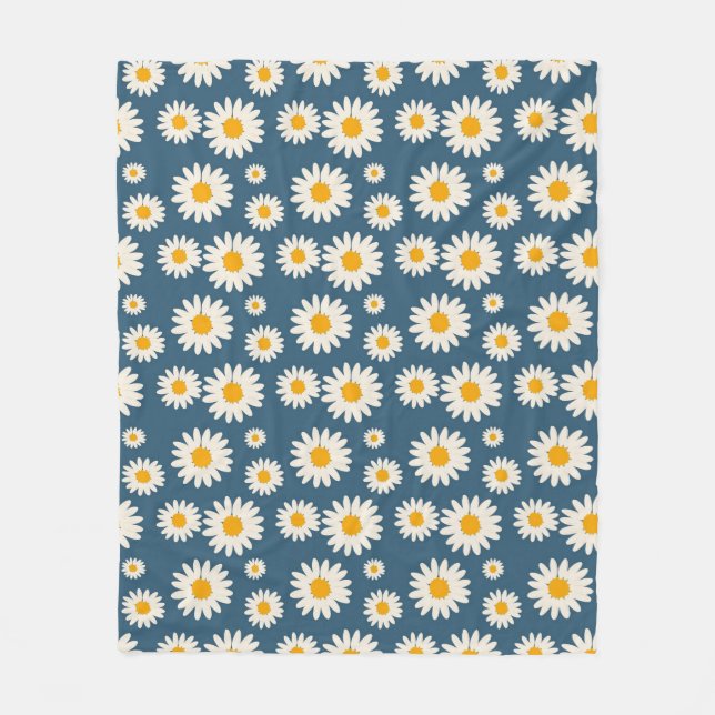 Blåblå Tropiska Blommigten Botaniska Vår Sommaren Fleecefilt (Framsidan)