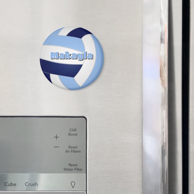 Blåblå volleyball barns födelsedag party magnet (In Situ (Fridge))