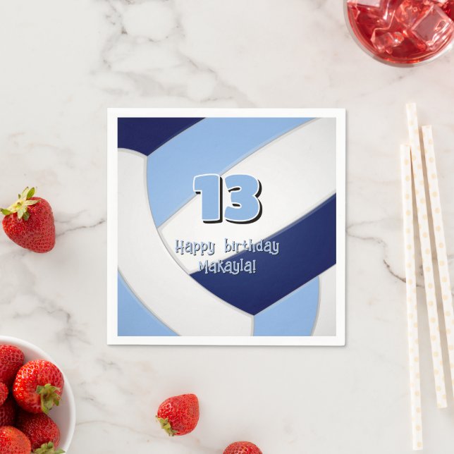 Blåblå volleyball barns födelsedag party pappersservett (Insitu)