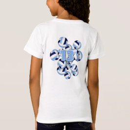 Blåblå volleybollar idrottsman namn t shirt