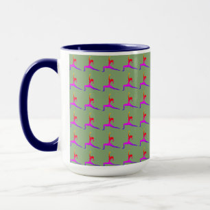 Blåblå Yoga-Roligt-design, kombinationskaffe Mugg/ Mugg