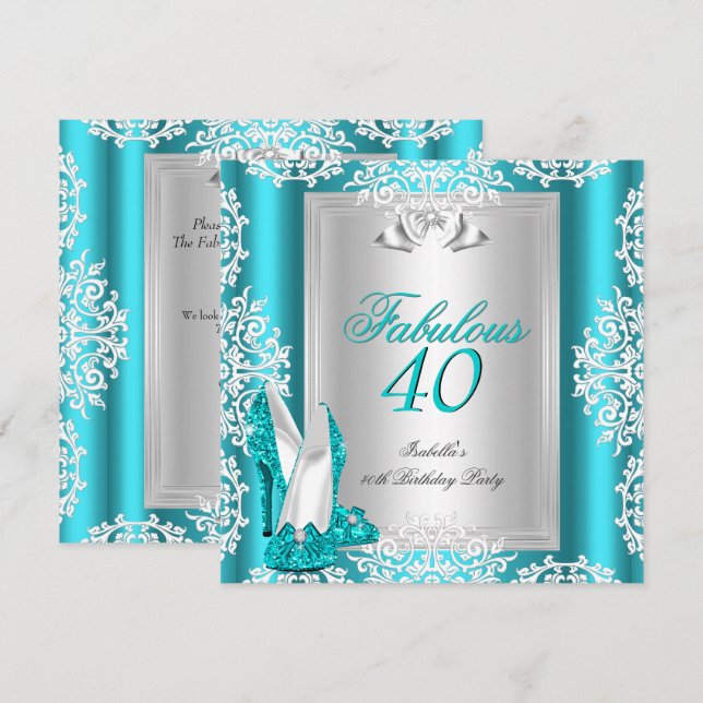 Blåblåa bältesskor med tjocklek på 40 dagar vid Pa Inbjudningar (Fram/baksida)