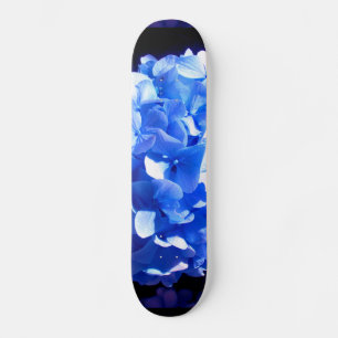 Blåblåa blommigtar (elegant blue hydrangeas) skateboard bräda 21,5 cm