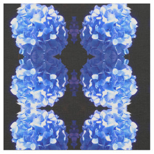 Blåblåa blommigtar (elegant blue hydrangeas) tyg