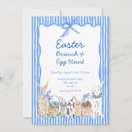 Blåblåa Påsk Brunch Egg Hunt-inbjudningar Inbjudningar