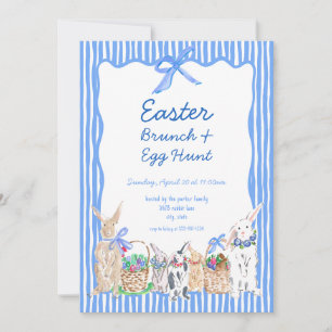 Blåblåa Påsk Brunch Egg Hunt-inbjudningar Inbjudningar