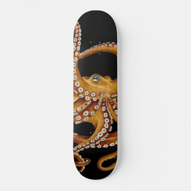 Blåbläckfisk Blåbläckfisk, svart Öga Mini Skateboard Bräda 18,5 Cm (Framsida)