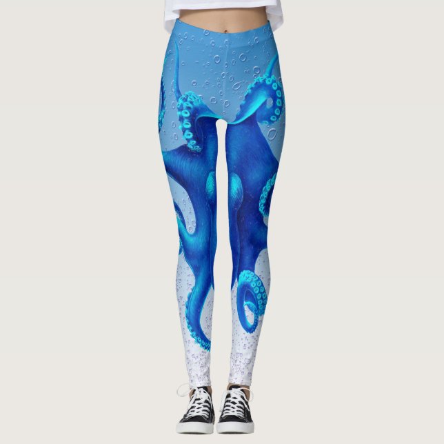 Blåbläckfisk Leggings (Framsida)